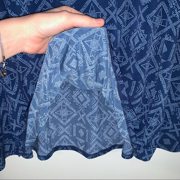 LuLaRoe size Large blue skirt - Picture 4 of 8